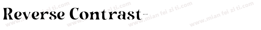 Reverse Contrast字体转换